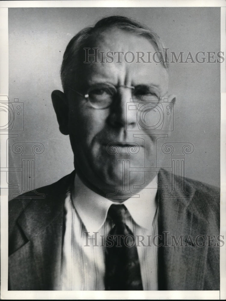 1935 Press Photo V.A. Harding, indicted fror defraud conspricy in Tx PWA project-Historic Images