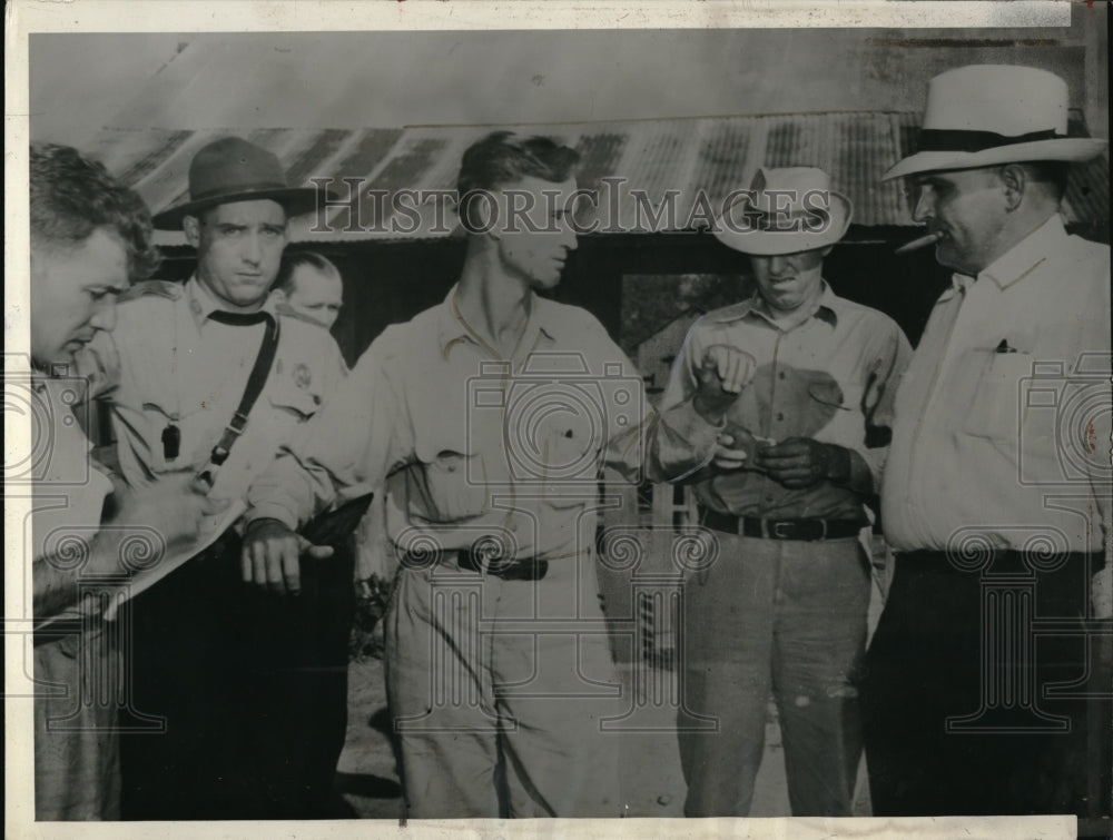 1940 W.E. Berner, Sheriff Davis, Floyd Short State Policeman-Historic Images