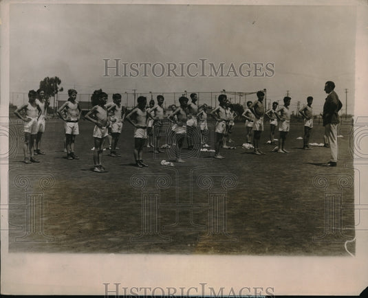 1927 San Diego, calif. coach Jesse Hawley at Memorial JR HS-Historic Images