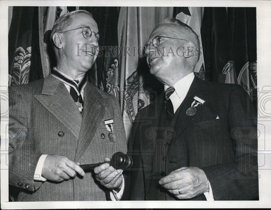 1946 Press Photo Allen L. Oliver, Smith L. Multer, Heads of Sons of Revolution - Historic Images