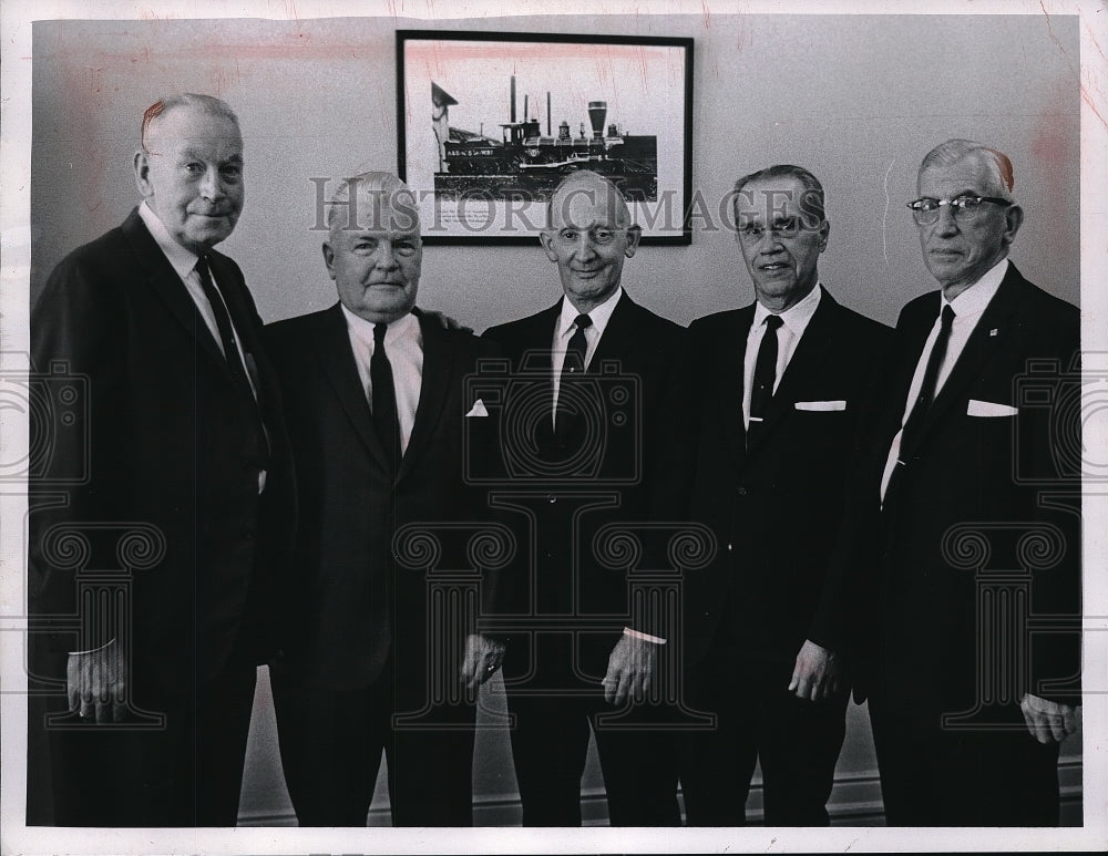 1967 Press Photo Erie RR men 50 years of work, J McMahon,P Good,R Ramaglie - Historic Images