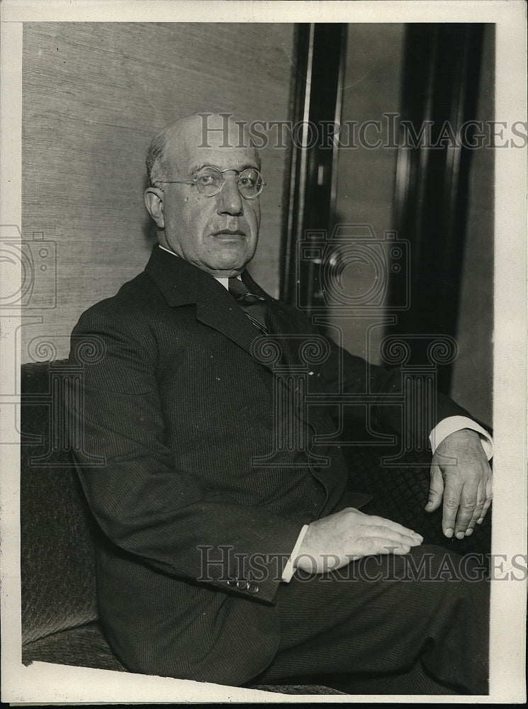1929 Press Photo Jacob H. Hollander, Professor at John Hopkins University - Historic Images