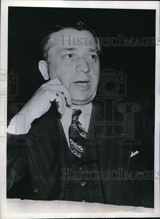 1940 Press Photo Maxwell Mallach testifies his son & 6 boys killed in Spain - Historic Images