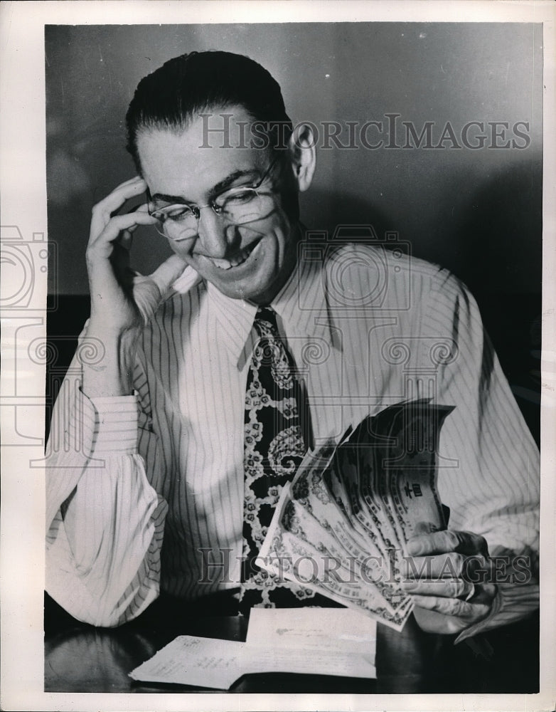 1951 Press Photo Canton, Ohio Charles B Maxwell, traffic fine collections - Historic Images