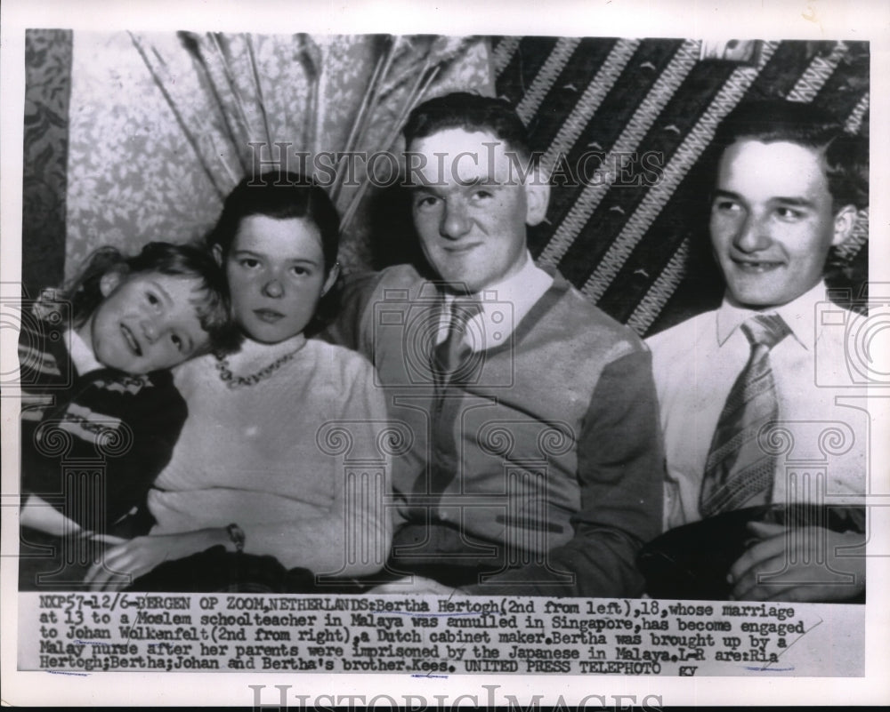 1955 Press Photo Bertha Hertogh Netherlands-Historic Images