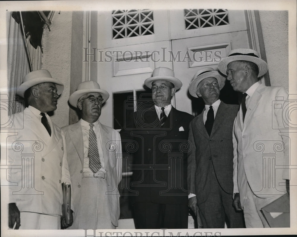 1939 Woodring Edison Johnson Stark Marshall Leave White House-Historic Images