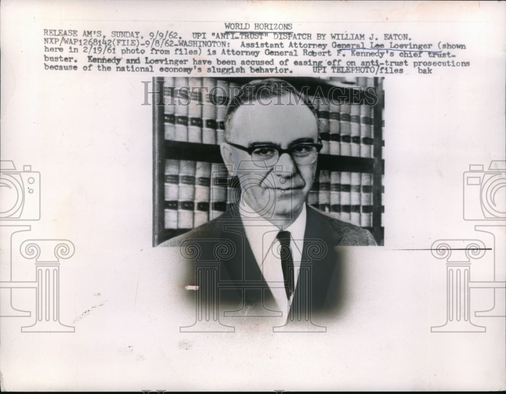 1962 Assistant Attorney General Lee Loevinger  - Historic Images