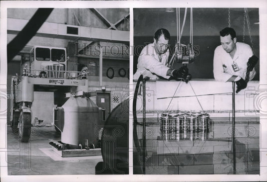 1954 D.R. Alvord and Myron Hatch at National Reactor Testing Station-Historic Images