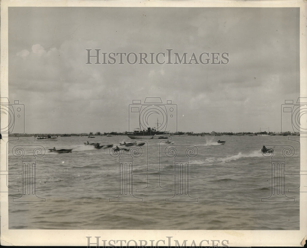 1928 Miami Beach Regatta in progress in Florida-Historic Images