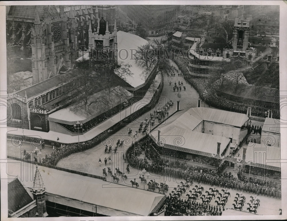 1937 Aerial of Big Ben during Coronartion ceremony-Historic Images