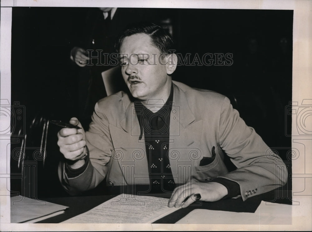 1938 Press Photo WAsh.D.C. John Metcalfe. House Comm for Un Amer. Activities - Historic Images