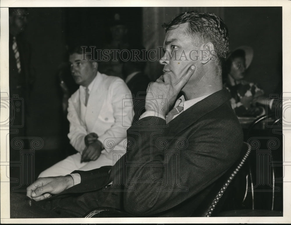 1938 Press Photo James Moseley at Senate Civil Liberties Comm hearing - Historic Images