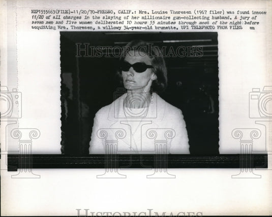 1970 Mrs. Louise Throesen Found Innocent in Slaying Husband - Historic Images
