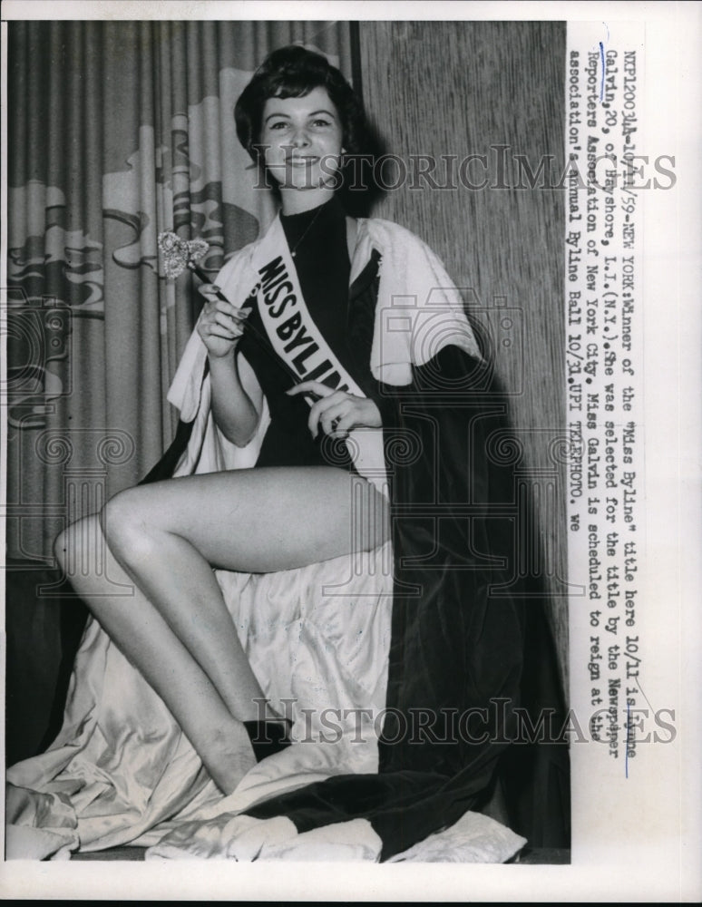 1959 (Miss ByLine) Lynne Calvin in NYC contest-Historic Images