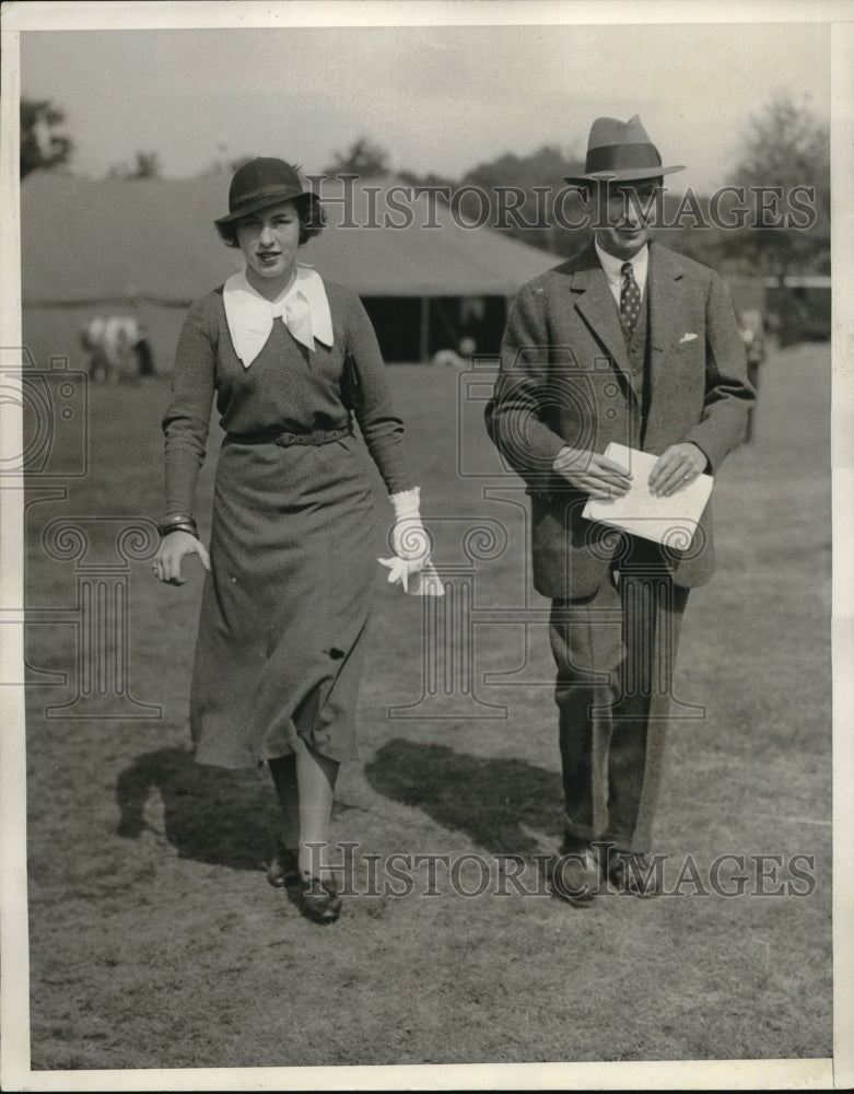 1932 Jorge R. Andre &amp; Daughter Alice Andre at Piping Rock Horse Show-Historic Images