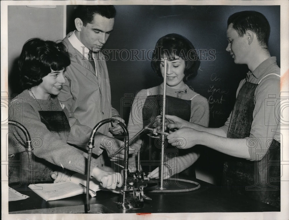 1962 Press Photo Brecksville School, David Gibbs, Sylvia Temple, L. Kerrison-Historic Images