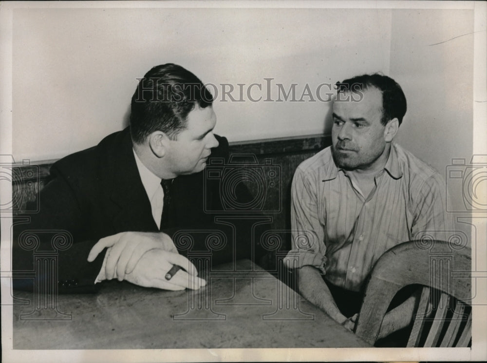 1939 Press Photo Fred R. Anderson, Cashier Held in Looting, James W. Mieelin - Historic Images