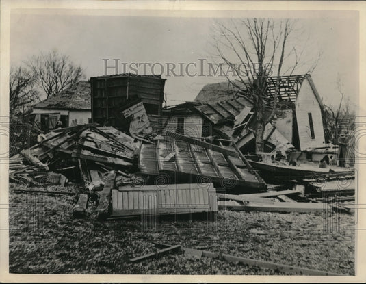 1935 Press Photo Buildings destroyed by a tornado - neb50036 - Historic Images