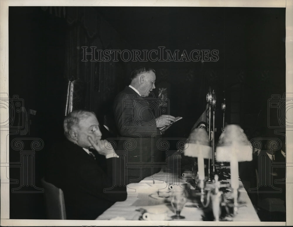 1933 AFL Pres. William Green speaking at New York Board of Trade - Historic Images