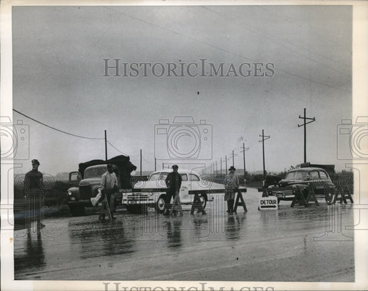 1949 Press Photo Gary, Ind. Highway 312 closed to to too many accidents-Historic Images
