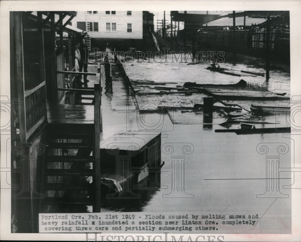 1949 Portland, Ore. floodwaters from melting snows  - Historic Images