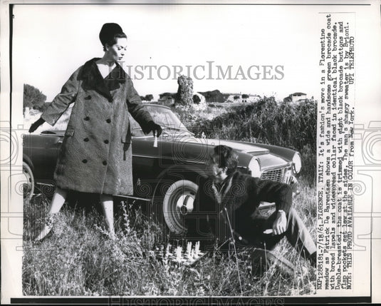 1961 Press Photo Florence, Italy Patrick De Barentzen fashion coats-Historic Images