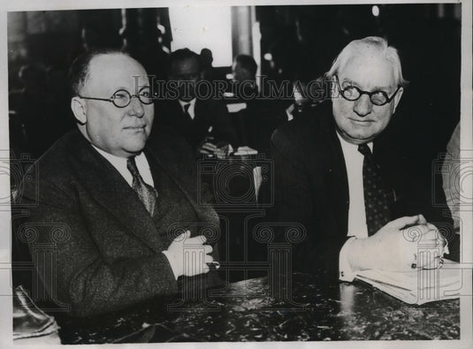 1934 Press Photo Kansas Atty Gen Roland Boyton & Wl Cunningham on trial-Historic Images