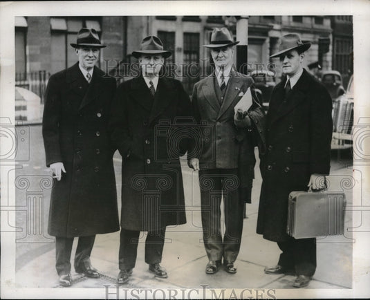 1941 Press Photo American Legion, F. D O'lier, M. Warner, F. Parker, Deutschele - Historic Images