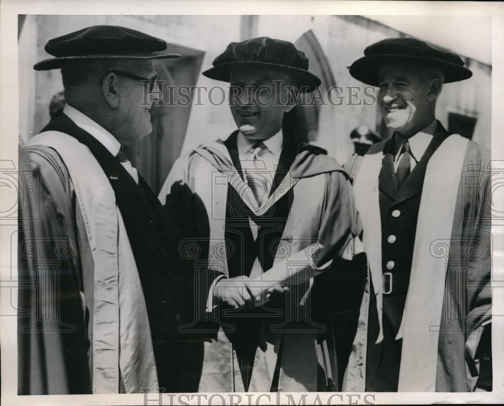 1951 William Joseph Jordan, Lord Tedder, Gen. Omar Bradley - Historic Images