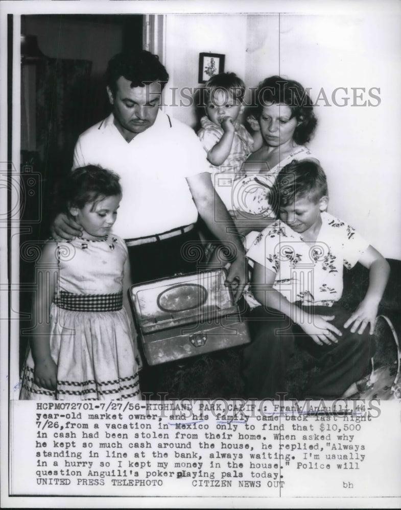 1956 Press Photo Frank Anguil Vacation in Mexico-Historic Images