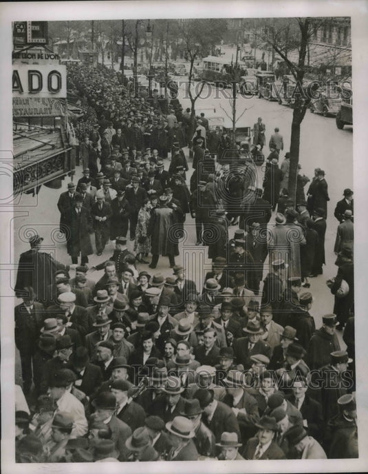 1938 Press Photo PAris, demonstration by Union Natl Des Combattants - neb52104 - Historic Images
