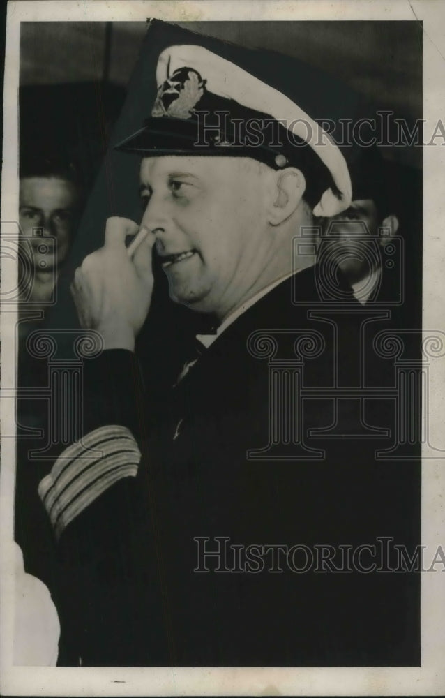 1939 Capt. Frederick Stengler Says British Fired at Ship Arauca - Historic Images