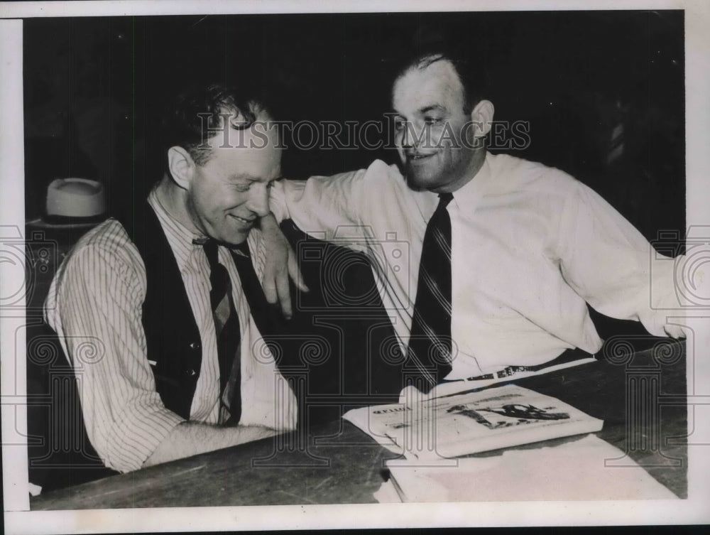 1939 Press Photo New Orleans, La Stephen Harvey &amp; Joe Curran, pres of UM Union - Historic Images