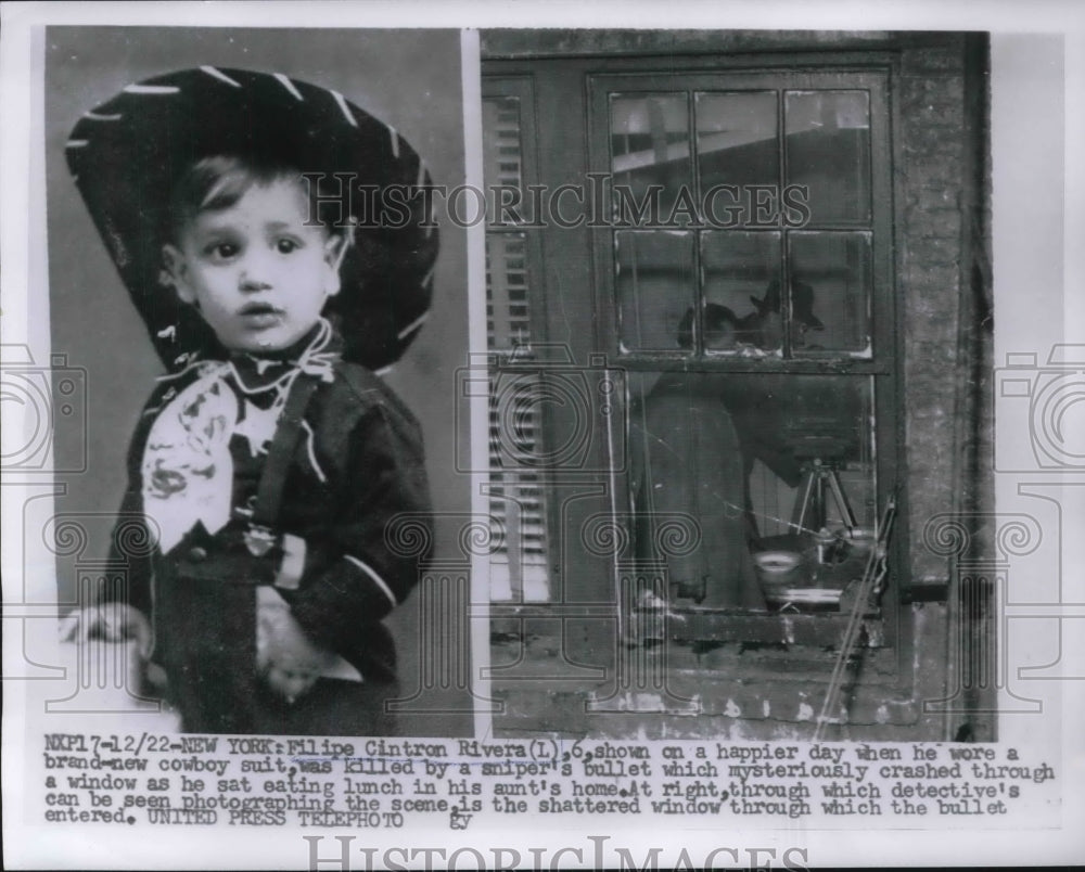 1955 Filipe Cintron Rivera Shown On Happier Day When He Wore Cowboy - Historic Images