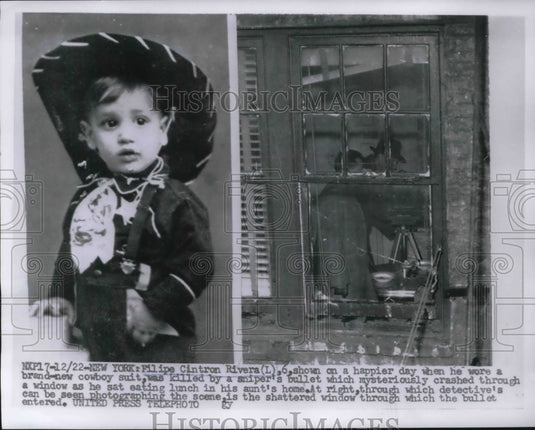 1955 Filipe Cintron Rivera Shown On Happier Day When He Wore Cowboy - Historic Images
