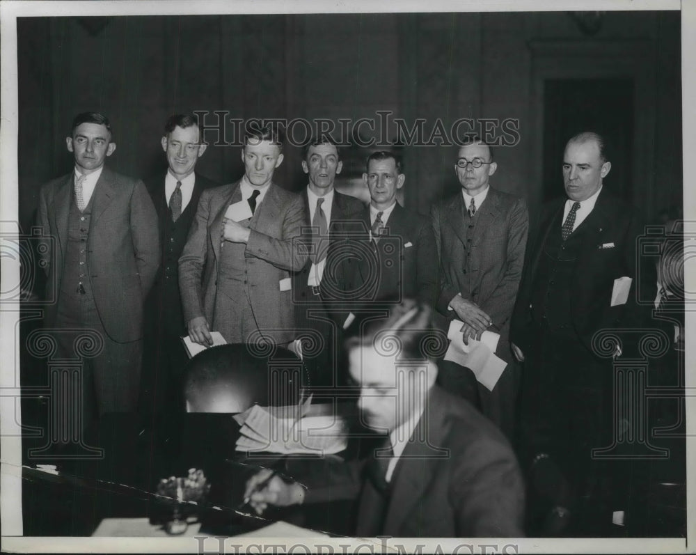 1934 Press Photo C. Stillwell,Larkin C.W. Conn,J. Madden,Ged.Ferguson,Carl Means - Historic Images