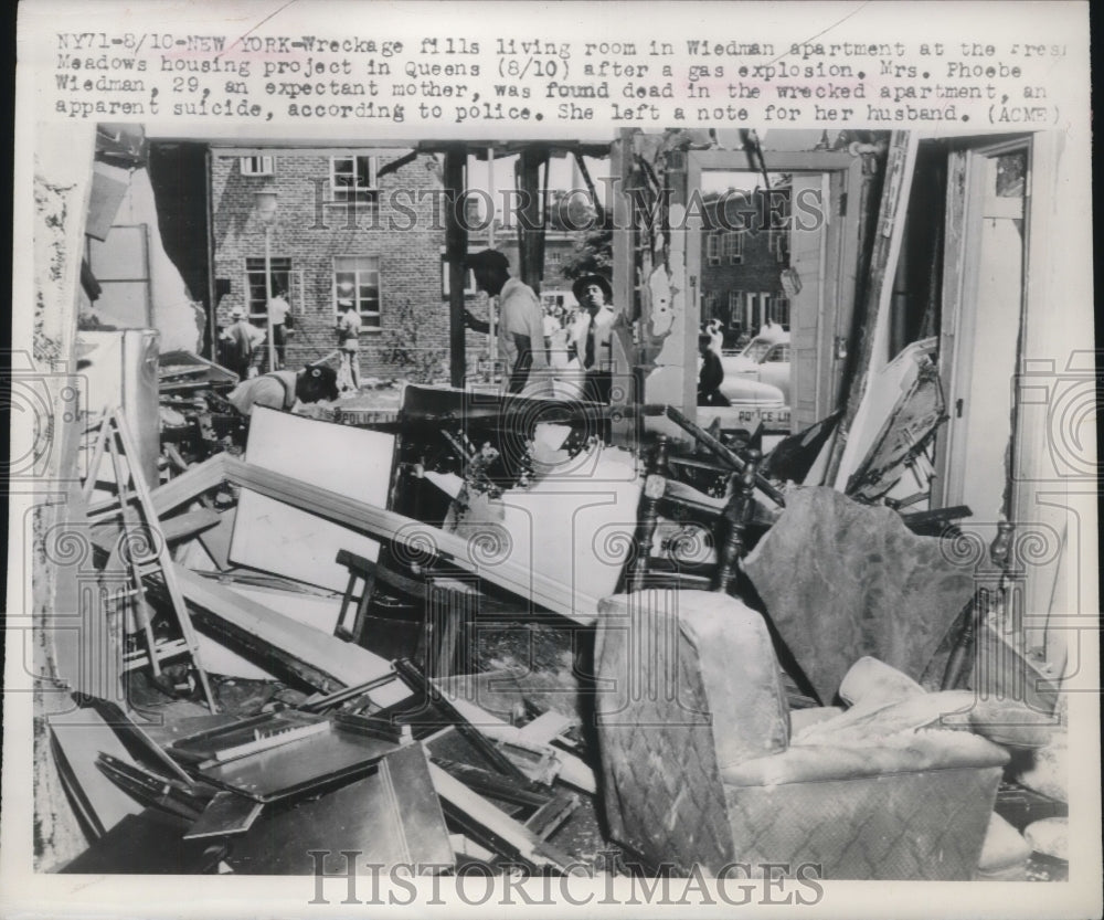 1948 Press Photo New York Wreckage Weidman aparmtents - Historic Images