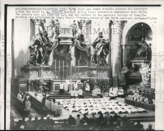 1962 Press Photo Vatican City, St Peter's Basilica for priests ordination-Historic Images