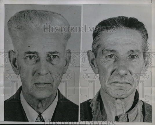 1946 Press Photo Dr. T. Engleman and A.W. Fredericks Await Trial - Historic Images