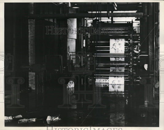 Press Photo Pittsburgh, Pa Press building flooded by the river - Historic Images
