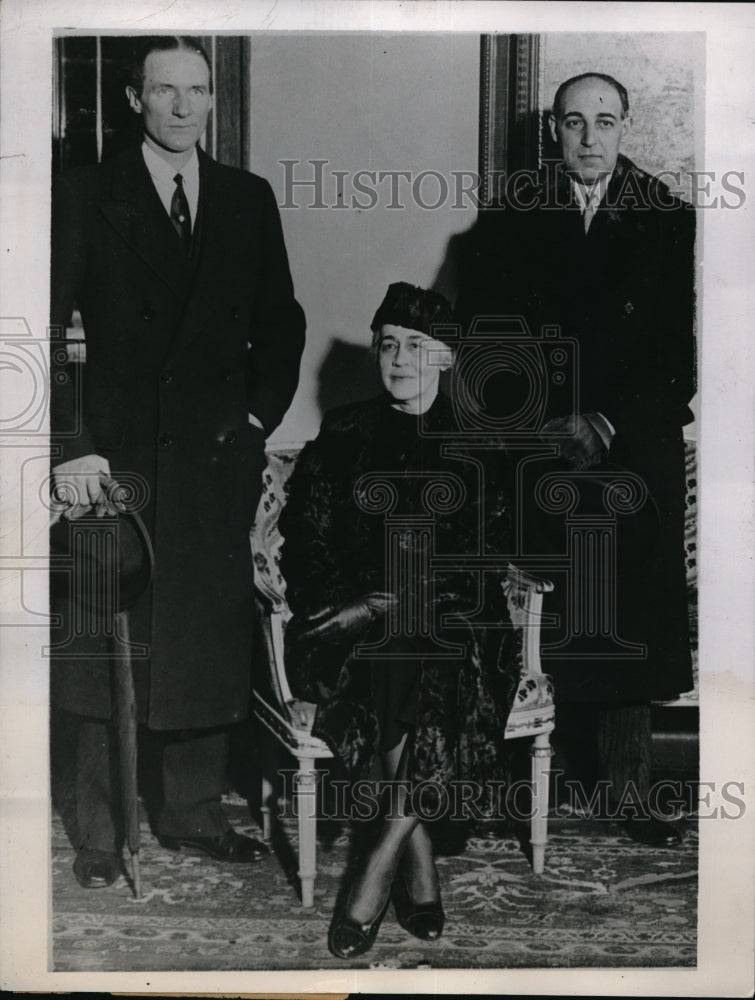 1936 Press Photo Ministers From U.S. Meet in Stockholm, Mrs. Ruth Owen. Biddle - Historic Images