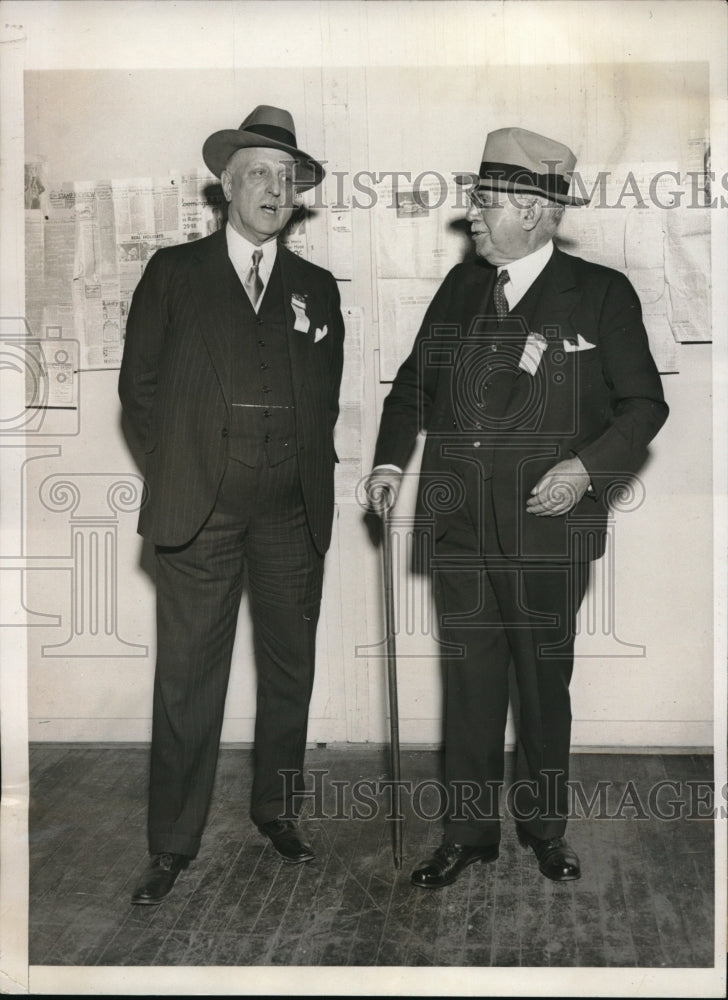 1932 Press Photo JK Blatchford, Sec of Chicago Hotel Assn, LF Klootz of Pitts.Pa - Historic Images