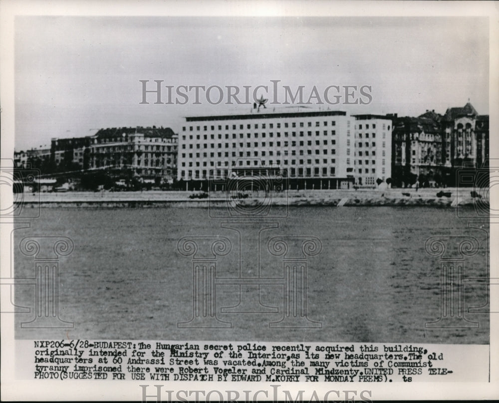 1953 Press Photo Budapest, Hungary new bldg. for Secret police-Historic Images