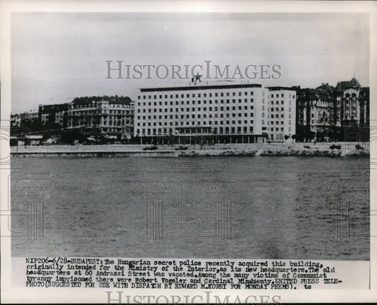 1953 Press Photo Budapest, Hungary new bldg. for Secret police-Historic Images
