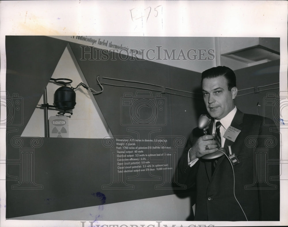 1959 Press Photo Atomic powered generator, Shap III at Nuclear Fair in Cleveland - Historic Images