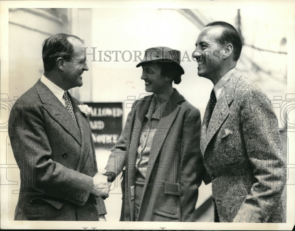 1937 Press Photo NYC, Dep police Comm. H Fowler,Belgium Premier Paul Van Zeeland - Historic Images