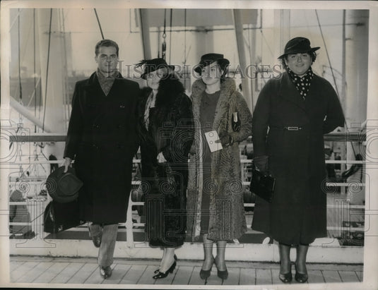 1937 Oscar Benavides, Mrs. Francisca Benavides, Miss P. Benavides - Historic Images