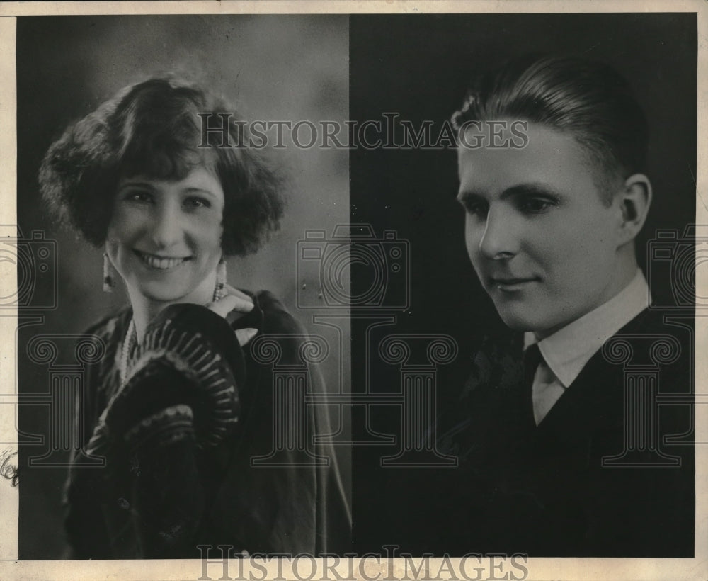1923 Press Photo Herbert Geisler, 18, sister Carol, 24 - Historic Images