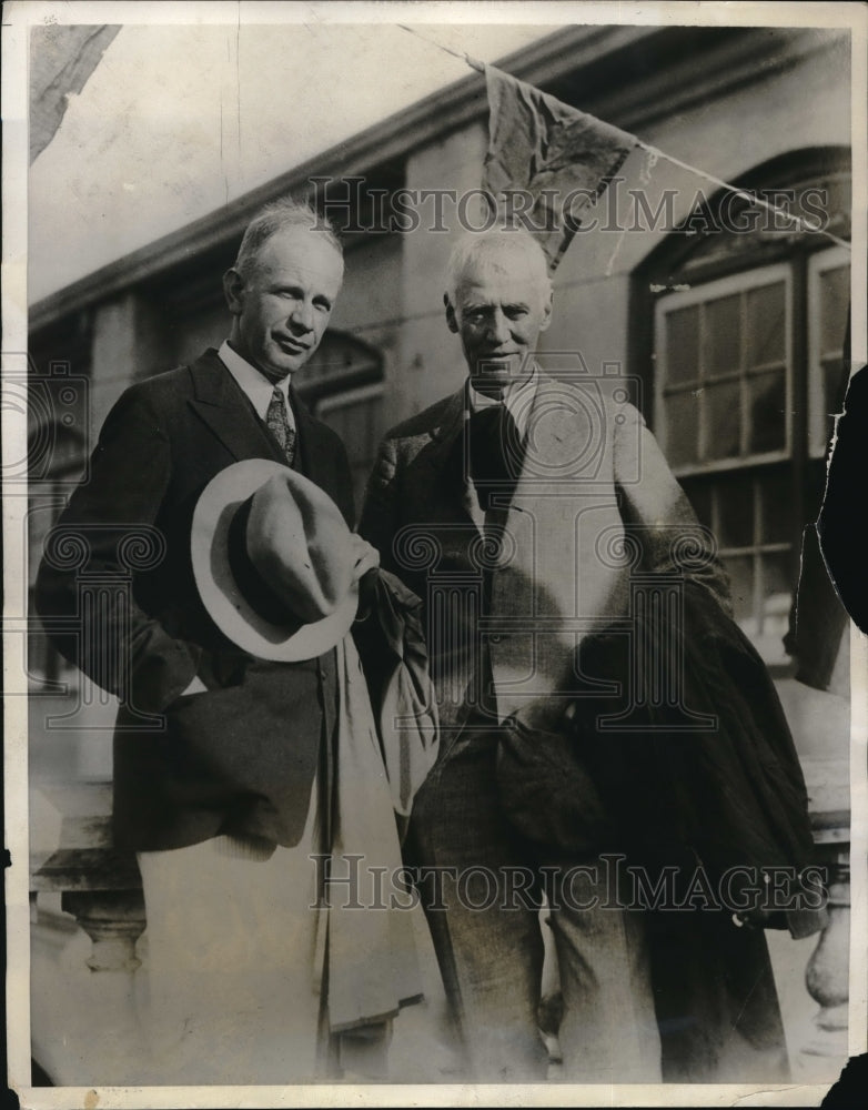 1931 Press Photo Sen. Thomas F Bayard &amp; H.Wilson Orr in Bermuda - Historic Images