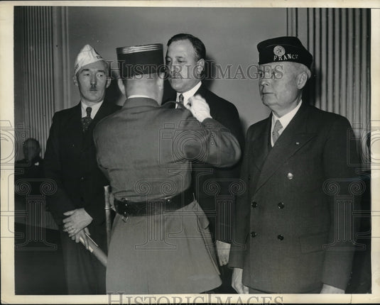 1937 Press Photo Legionnaires Get French Honor Cross, Le Sage, E. Dodds, Church-Historic Images